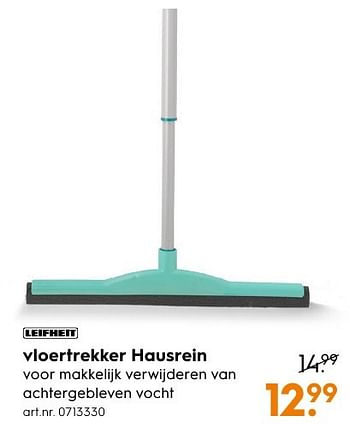 Aanbiedingen Vloertrekker hausrein - Leifheit - Geldig van 12/09/2016 tot 21/09/2016 bij Blokker