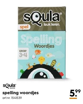 Aanbiedingen Spelling woordjes - Squla - Geldig van 12/09/2016 tot 21/09/2016 bij Blokker