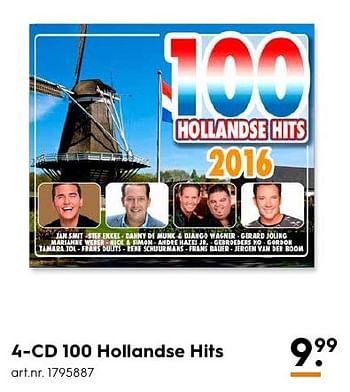 Aanbiedingen 4-cd 100 hollandse hits - Huismerk - Blokker - Geldig van 12/09/2016 tot 21/09/2016 bij Blokker