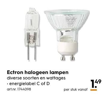 Aanbiedingen Ectron halogeen lampen - Ectron - Geldig van 12/09/2016 tot 21/09/2016 bij Blokker