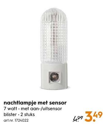 Aanbiedingen Nachtlampje met sensor - Huismerk - Blokker - Geldig van 12/09/2016 tot 21/09/2016 bij Blokker
