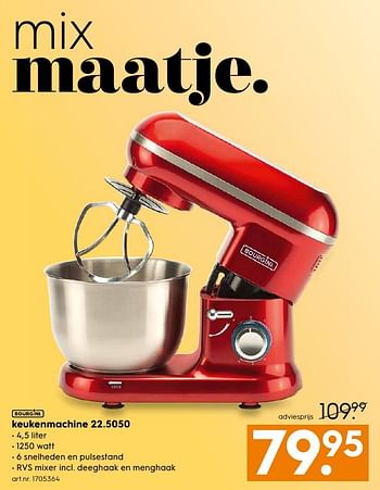 Aanbiedingen Bourgini keukenmachine 22.5050 - Bourgini - Geldig van 12/09/2016 tot 21/09/2016 bij Blokker