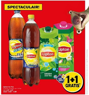 Aanbiedingen Lipton ice tea - Lipton - Geldig van 14/09/2016 tot 20/09/2016 bij Hoogvliet