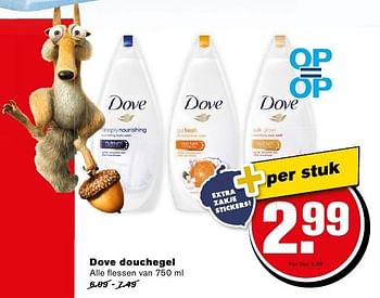 Aanbiedingen Dove douchegel - Dove - Geldig van 14/09/2016 tot 20/09/2016 bij Hoogvliet
