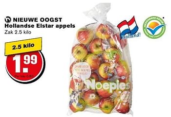 Aanbiedingen Nieuwe oogst hollandse elstar appels - Huismerk - Hoogvliet - Geldig van 14/09/2016 tot 20/09/2016 bij Hoogvliet