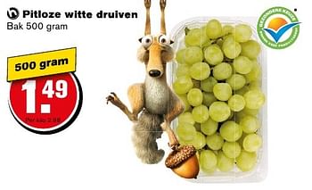Aanbiedingen Pitloze witte druiven - Huismerk - Hoogvliet - Geldig van 14/09/2016 tot 20/09/2016 bij Hoogvliet