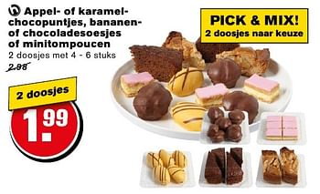 Aanbiedingen Appel- of karamelchocopuntjes, bananen- of chocoladesoesjes of minitompoucen - Huismerk - Hoogvliet - Geldig van 14/09/2016 tot 20/09/2016 bij Hoogvliet
