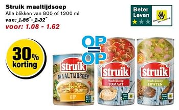 Aanbiedingen Struik maaltijdsoep - Struik - Geldig van 14/09/2016 tot 20/09/2016 bij Hoogvliet