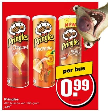Aanbiedingen Pringles - Pringles - Geldig van 14/09/2016 tot 20/09/2016 bij Hoogvliet