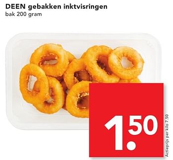 Aanbiedingen Deen gebakken inktvisringen - Huismerk deen supermarkt - Geldig van 18/09/2016 tot 24/09/2016 bij Deen Supermarkten