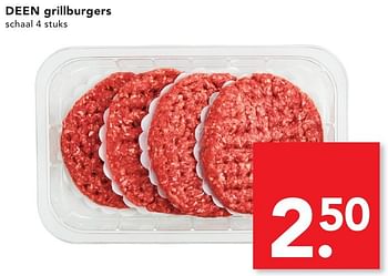 Aanbiedingen Deen grillburgers - Huismerk deen supermarkt - Geldig van 18/09/2016 tot 24/09/2016 bij Deen Supermarkten