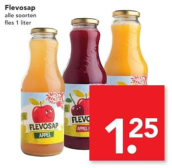 Aanbiedingen Flevosap - Flevosap - Geldig van 18/09/2016 tot 24/09/2016 bij Deen Supermarkten