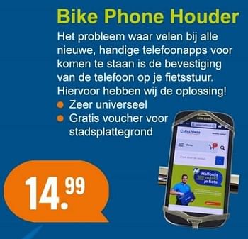 Aanbiedingen Bike phone houder - Huismerk - Halfords - Geldig van 22/08/2016 tot 25/09/2016 bij Halfords