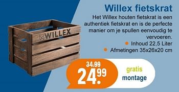 Aanbiedingen Willex fietskrat - Willex - Geldig van 22/08/2016 tot 25/09/2016 bij Halfords