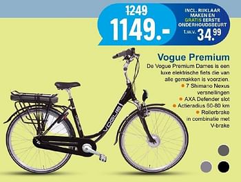 Aanbiedingen Vogue premium - Vogue Bike - Geldig van 22/08/2016 tot 25/09/2016 bij Halfords