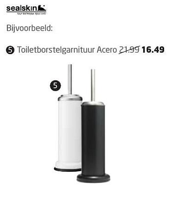 Aanbiedingen Toiletborstelgarnituur acero - Sealskin - Geldig van 12/09/2016 tot 25/09/2016 bij Formido