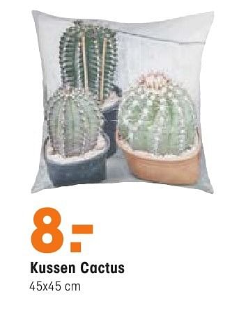 Aanbiedingen Kussen cactus - Huismerk - Kwantum - Geldig van 12/09/2016 tot 25/09/2016 bij Kwantum