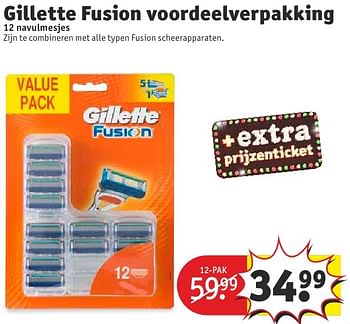 Aanbiedingen Gillette fusion voordeelverpakking - Gillette - Geldig van 13/09/2016 tot 25/09/2016 bij Kruidvat