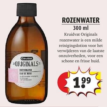 Aanbiedingen Rozenwater - Huismerk - Kruidvat - Geldig van 13/09/2016 tot 25/09/2016 bij Kruidvat