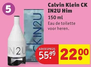 Aanbiedingen Calvin klein ck in2u him - Calvin Klein - Geldig van 13/09/2016 tot 25/09/2016 bij Kruidvat