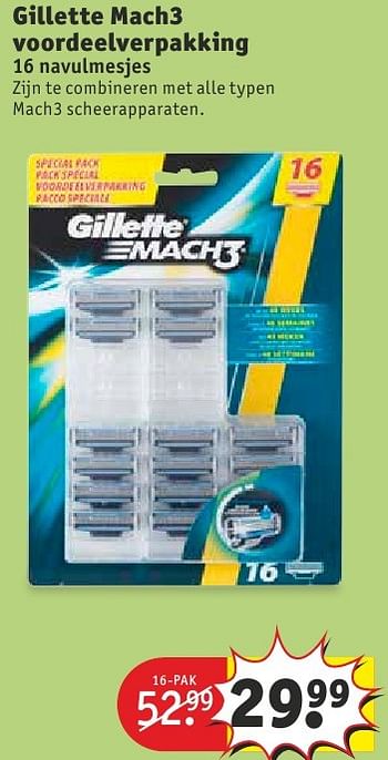 Aanbiedingen Gillette mach3 voordeelverpakking - Gillette - Geldig van 13/09/2016 tot 25/09/2016 bij Kruidvat