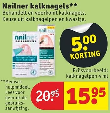 Aanbiedingen Kalknagelpen - Nailner repair - Geldig van 13/09/2016 tot 25/09/2016 bij Kruidvat