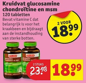 Aanbiedingen Kruidvat glucosamine chondroïtine en msm - Huismerk - Kruidvat - Geldig van 13/09/2016 tot 25/09/2016 bij Kruidvat