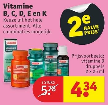 Aanbiedingen Vitamine d druppels - Huismerk - Kruidvat - Geldig van 13/09/2016 tot 25/09/2016 bij Kruidvat