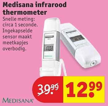 Aanbiedingen Medisana infrarood thermometer - Medisana - Geldig van 13/09/2016 tot 25/09/2016 bij Kruidvat