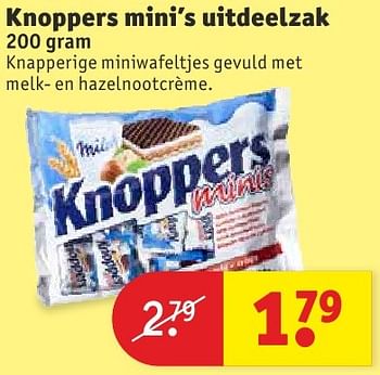 Aanbiedingen Knoppers mini`s uitdeelzak - Knoppers - Geldig van 13/09/2016 tot 25/09/2016 bij Kruidvat