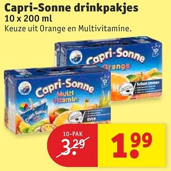 Aanbiedingen Capri-sonne drinkpakjes - Capri Sonne - Geldig van 13/09/2016 tot 25/09/2016 bij Kruidvat