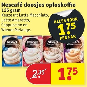 Aanbiedingen Nescafé doosjes oploskoffie - Nescafe - Geldig van 13/09/2016 tot 25/09/2016 bij Kruidvat