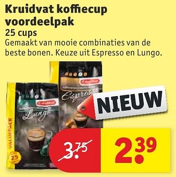 Aanbiedingen Kruidvat koffiecup voordeelpak - Huismerk - Kruidvat - Geldig van 13/09/2016 tot 25/09/2016 bij Kruidvat