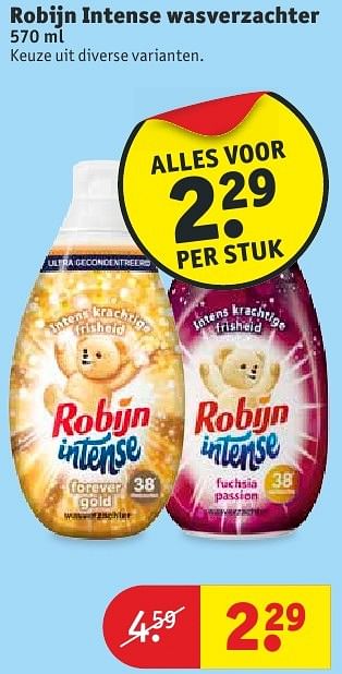 Aanbiedingen Robijn intense wasverzachter - Robijn - Geldig van 13/09/2016 tot 25/09/2016 bij Kruidvat
