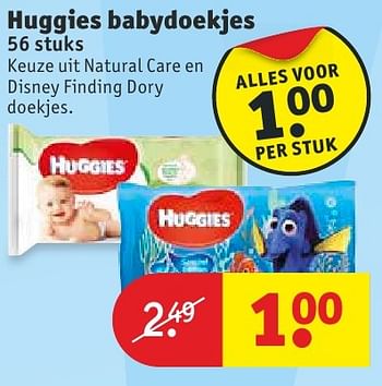 Aanbiedingen Huggies babydoekjes - Huggies - Geldig van 13/09/2016 tot 25/09/2016 bij Kruidvat