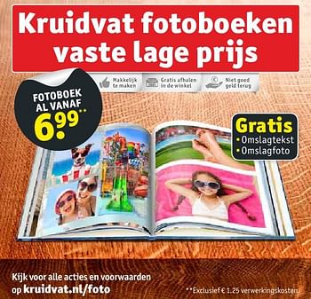 Aanbiedingen Kruidvat fotoboeken vaste lage prijs - Huismerk - Kruidvat - Geldig van 13/09/2016 tot 25/09/2016 bij Kruidvat