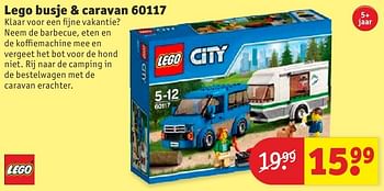 Aanbiedingen Lego busje + caravan 60117 - Lego - Geldig van 13/09/2016 tot 25/09/2016 bij Kruidvat