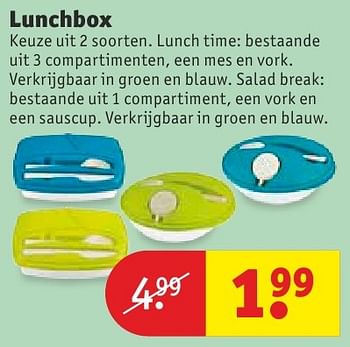 Aanbiedingen Lunchbox - Huismerk - Kruidvat - Geldig van 13/09/2016 tot 25/09/2016 bij Kruidvat
