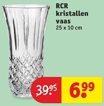 Aanbiedingen Rcr kristallen vaas - Huismerk - Kruidvat - Geldig van 13/09/2016 tot 25/09/2016 bij Kruidvat