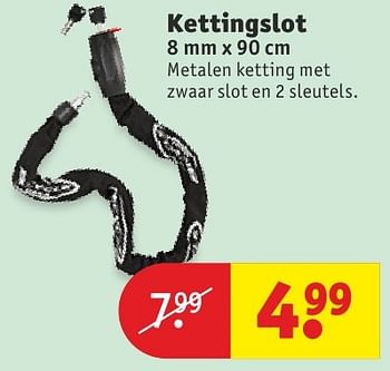 Aanbiedingen Kettingslot - Huismerk - Kruidvat - Geldig van 13/09/2016 tot 25/09/2016 bij Kruidvat