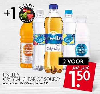 Aanbiedingen Rivella, crystal clear of sourcy - Huismerk - Deka Markt - Geldig van 18/09/2016 tot 24/09/2016 bij Deka Markt