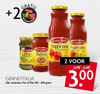 Aanbiedingen Grand`italia - grand’italia - Geldig van 18/09/2016 tot 24/09/2016 bij Deka Markt