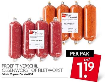 Aanbiedingen Proef `t verschil ossenworst of filetworst - Huismerk - Deka Markt - Geldig van 18/09/2016 tot 24/09/2016 bij Deka Markt