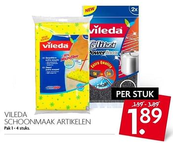 Aanbiedingen Vileda schoonmaak artikelen - Vileda - Geldig van 18/09/2016 tot 24/09/2016 bij Deka Markt