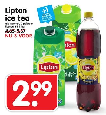 Aanbiedingen Lipton ice tea - Lipton - Geldig van 18/09/2016 tot 24/09/2016 bij Em-té