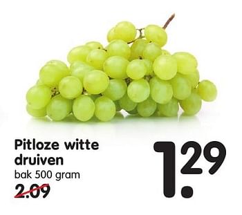 Aanbiedingen Pitloze witte druiven - Huismerk - Em-té - Geldig van 18/09/2016 tot 24/09/2016 bij Em-té