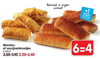 Aanbiedingen Worstenof saucijzenbroodjes - Huismerk - Em-té - Geldig van 18/09/2016 tot 24/09/2016 bij Em-té