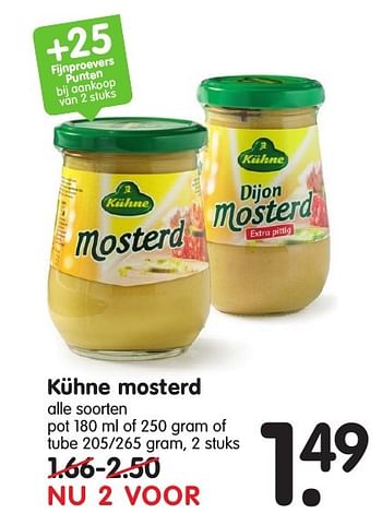 Aanbiedingen Kühne mosterd - Kühne - Geldig van 18/09/2016 tot 24/09/2016 bij Em-té