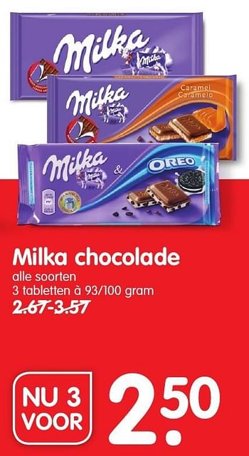 Aanbiedingen Milka chocolade - Milka - Geldig van 18/09/2016 tot 24/09/2016 bij Em-té