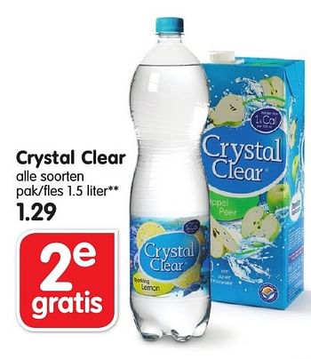Aanbiedingen Crystal clear - Crystal Clear - Geldig van 18/09/2016 tot 24/09/2016 bij Em-té